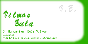 vilmos bula business card